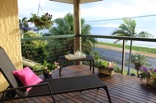 The home office (easy redesigned with simple dry walls into a 4th bedroom) poses it's own balcony overlooking the sea